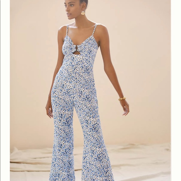 Anthropologie Pants - Anthropologie Hutch Ditsy Print Jumpsuit 💙🌼💙🌼